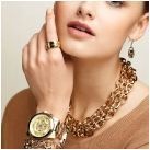 Дамски златен часовник със златна гривна
