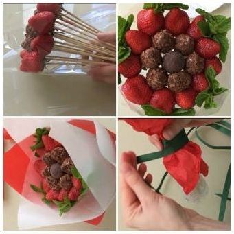 Как да направим букети от ягоди?
