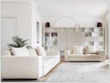 Бели мебели във вътрешността на хола