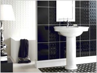 Черна и бяла плочка за баня: плюсове и минуси, избор и дизайн
