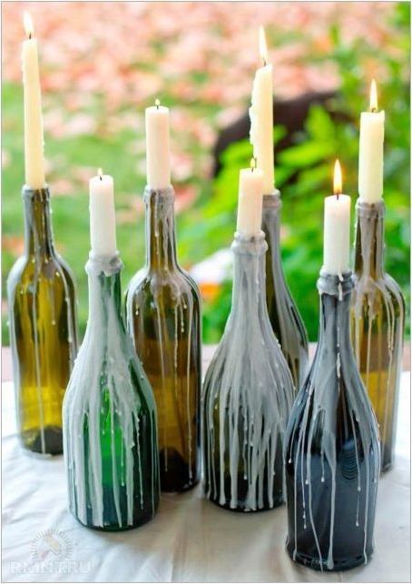 Как да си направим красив свещ от бутилката?