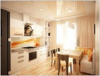 Кухненски дизайн 12 кв. m с диван