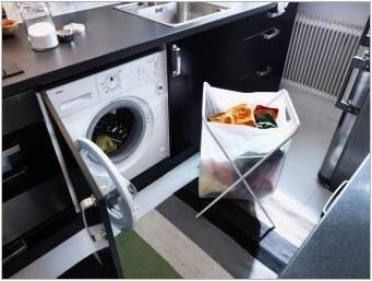 Кухня с пералня: плюсове и минуси, настаняване