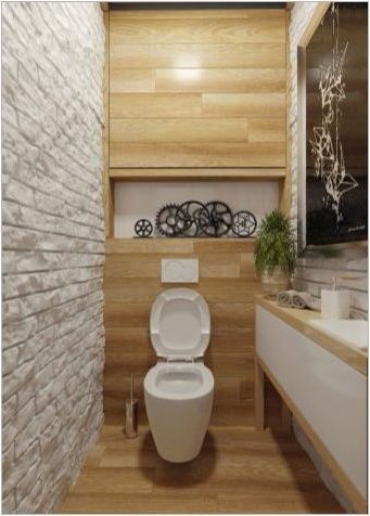 Ламинат в тоалетната: плюсове и минуси, избор, примери за довършителни работи