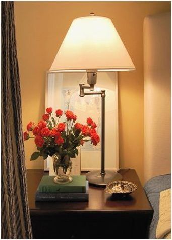 Лампи за маса за спалня: видове, избор и настаняване