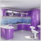 Лилава кухня: комбинации от цветове и интериорни примери