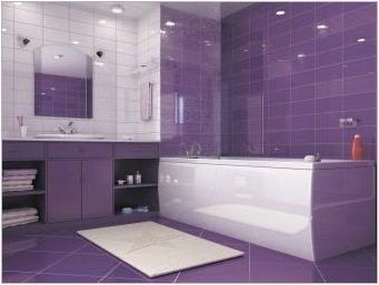 Лилава плочка в банята: Характеристики и опции за дизайн