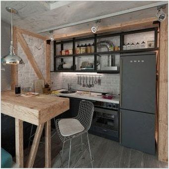 Loft кухня дневна интериорен дизайн
