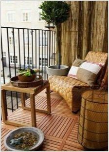 Мебели за балкона: сортове, характеристики на избор и грижи