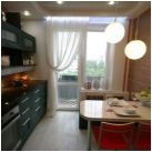 Опции за дизайн на кухня 10 квадратни метра с балкон