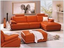 Оранжеви дивани в интериора