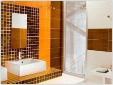 Оранжеви плочки за баня: плюсове и минуси, съвети за дизайн, примери