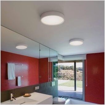 Осветление в банята с опън таван