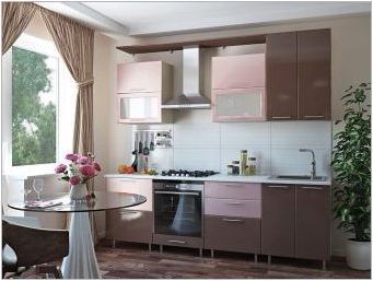 Розови кухни: цветови комбинации и опции за дизайн
