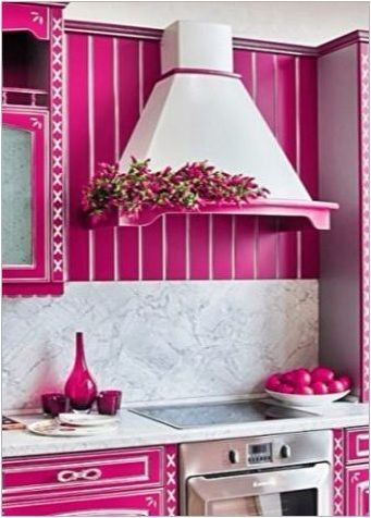 Розови кухни: цветови комбинации и опции за дизайн