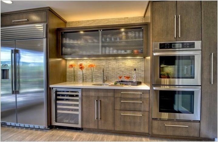 Стъклени фасади за кухнята: какви са и как да се грижат за тях?