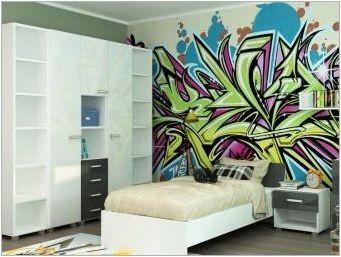 Тапет & # 171 + графити & # 187 + в стая за тийнейджър