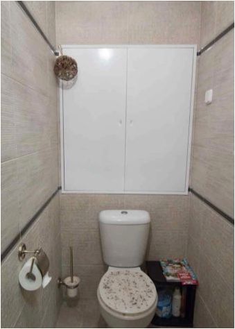 Вградени гардероби в тоалетната за тоалетната: видове, плюсове и минуси