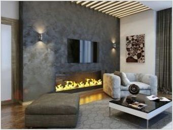 Вътрешна дневна с камина в частна къща: дизайн нюанси и стилни решения