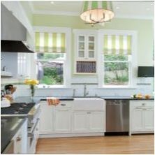 Зелени завеси в кухнята: сортове и съвети при избора