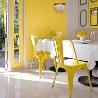 Жълти стени в кухнята: Характеристики и творчески опции