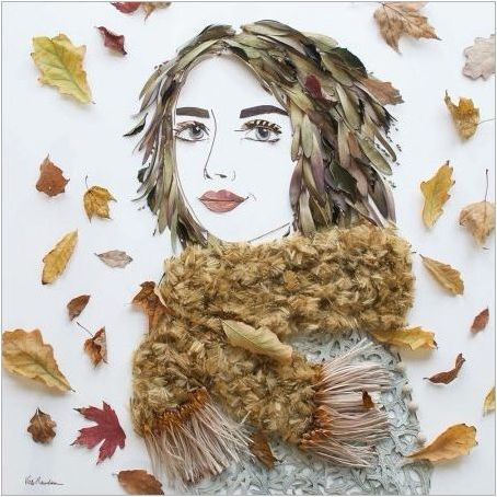DIY & # 171 + Есенно момиче & # 187 + лист