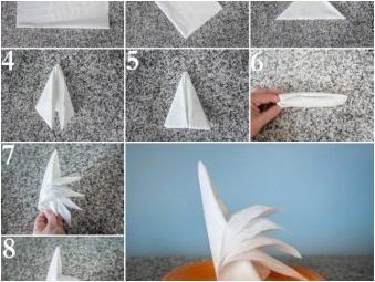 Сгънете хартиени салфетки за празнична маса