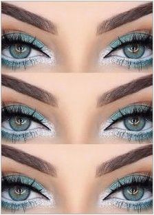 Грим за момичета със сини очи