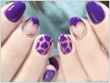 Идеи за дизайн на нокти Виолетов гел лак