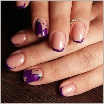 Виолетов френг на ноктите: идеи за декор и красива комбинация