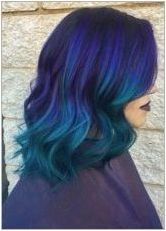 Черна и синя коса: нюанси и оцветяване