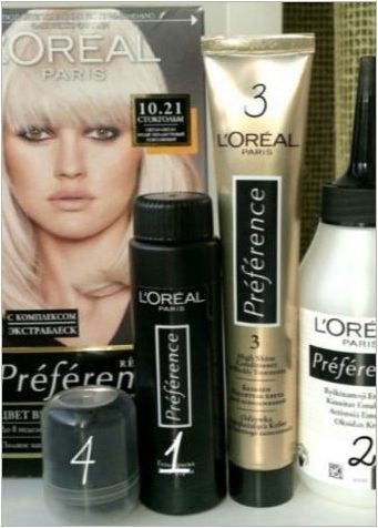 L'Oreal предпочитания Бои за коса: цветна палитра и инструкции за приложение