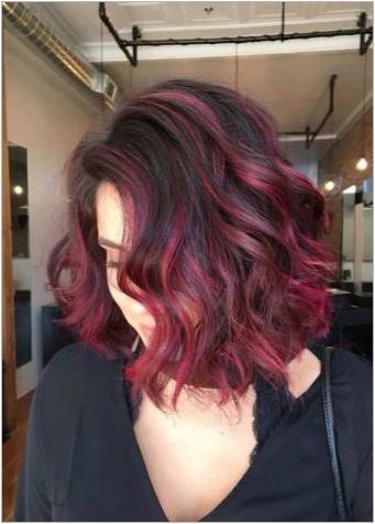 Оцветяване къса коса в два цвята