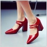 Червени лакови обувки