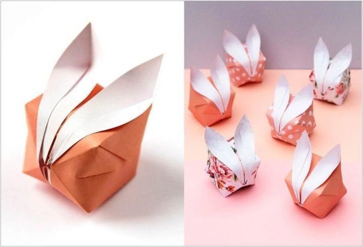 Как да направим оригами под формата на заек и заек?