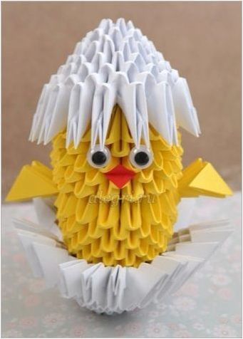Как да сгънете оригами под формата на пиле?
