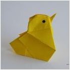 Как да сгънете оригами под формата на пиле?