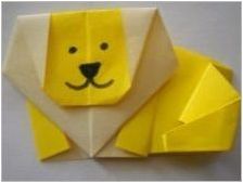 Как мога да направя оригами под формата на лъв?