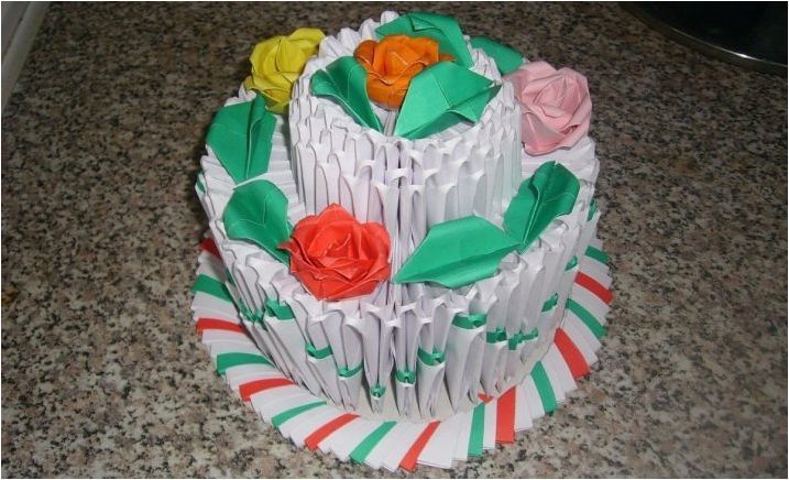 Опции за създаване на оригами под формата на торта