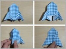 Оригами под формата на космическа ракета за деца