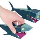 Създаване на акула в техниката на оригами