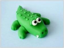 Лепим крокодил от пластилин