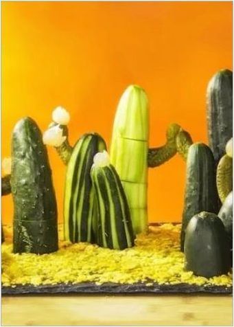 Правене на кактуси от краставици