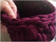 Трикотажна торба с плетена плетена плетене на една кука: майсторски клас
