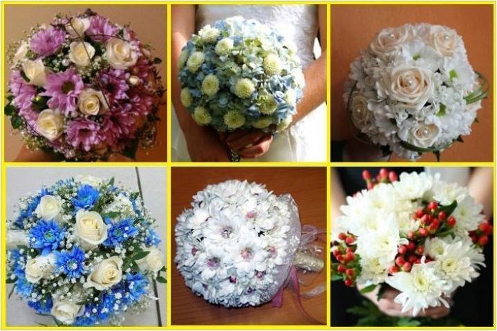 Булчински букет от хризантеми: Избор на цветове и нюанси
