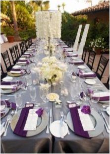 Сватба в лилави цветове: цветова стойност и препоръки за празнуване