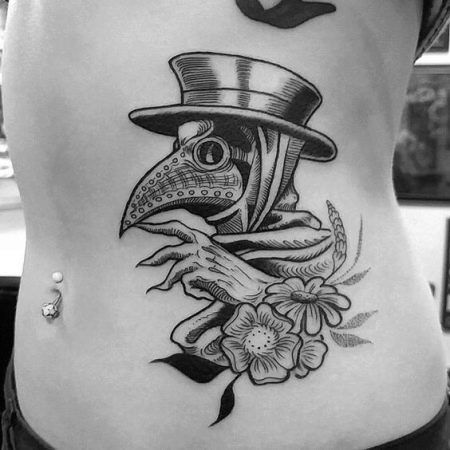 Значение и скици татуировка & # 171 + чума доктор & # 187 +