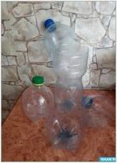 Занаятите за градина от пластмасови бутилки го правят сами