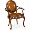 Кресло с кожена тапицерия в стил рококо 492653 от Jonathan Charles Fine Furniture
