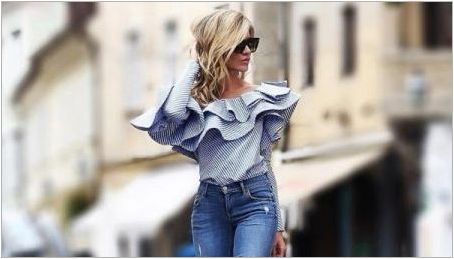 Блуза с стада на раменете: модел и шивачество